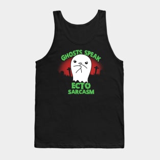 Cute Funny Original Kawaii Ghost Sarcasm Meme Tank Top